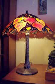 red ivy stained glass lamp repair
