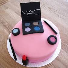 order mac makeup birthday fondant cake
