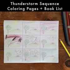 Thunderstorm thunderstorm at the foot of mt. Thunderstorm Sequence Coloring Page Book List By Imagination Homeschool