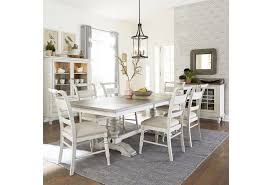 They are available in various shapes including oval, rectangular, round, square, and triangle to suit almost any interior design. Liberty Furniture Whitney 7 Piece Trestle Dining Room Table Set Zak S Home Dining 7 Or More Piece Sets