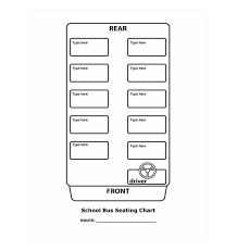 School Bus Seating Chart School Bus Seating Template