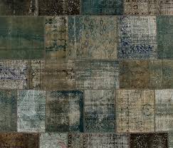 patchwork aqua rugs from golran 1898