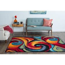 tayse rugs symphony susan abstract 5x8 area rug multi