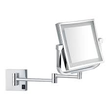 hardwired lighted magnifying mirror wall mounted 5x chrome nameeks ar7730 cr 5x