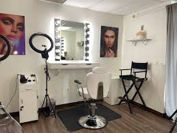 glam hair makeup suite inside busy