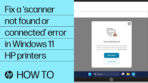 hp printers scanner not found or