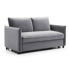 simply beds ernie velvet grey sofa bed
