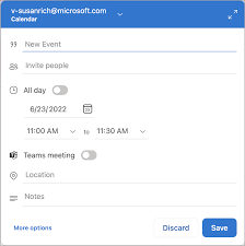 a meeting or appointment in outlook