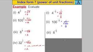 index form 7 power of unit fractions