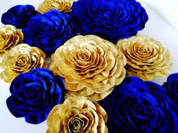 10 large paper flowers wall decor royal