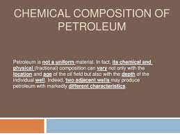 ppt chemical composition of petroleum
