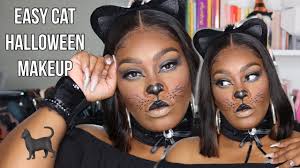 easy cat halloween makeup look 2022