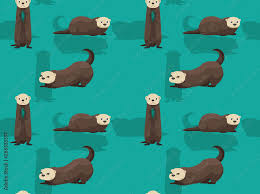 cute sea otter cartoon background