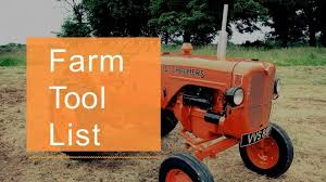 Farm Tools List With Picture And Their