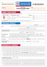 Free Credit Card Application Form Templates At