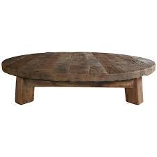 Solid Oak Round Coffee Table
