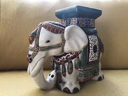Elephant Plant Stand Ceramic Or Pottery