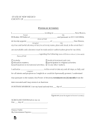 Free New Mexico Power Of Attorney For Minor Child Form Pdf