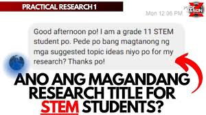 research le for stem students