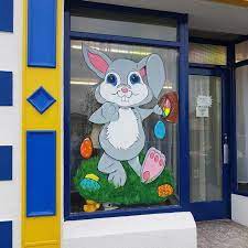 easter bunny window painting window