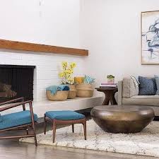 Mid Century Modern Fireplace With