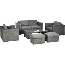 Outsunny 6pc Garden Furniture Set