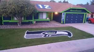 seattle seahawks fan paints house team