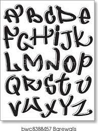 graffiti font alphabet abc letters