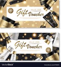 cosmetic gift voucher design royalty