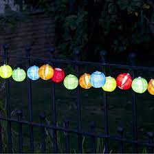 10 Chinese Lantern Solar String Lights