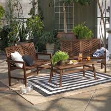 chevron outdoor patio conversation set