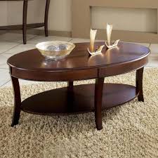 Cherry Large Oval Wood Coffee Table