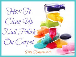 how to remove nail polish on carpet