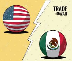 Usa vs mexico gold cup 2009 mexico 5 usa 0. Mexico And Usa Trade War Concept Vector Illustration Graphic Royalty Free Cliparts Vectors And Stock Illustration Image 104179122