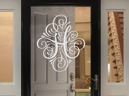 Personalized Monogram Glass Storm Door