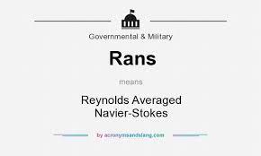 rans reynolds averaged navier ss