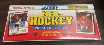 A written form of a musical composition; 1990 Score Premier Edition Bilingual Complete Factory Set Nhl Hockey 445 Cards On The Ball Sports