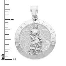 925 sterling silver st lazarus pendant