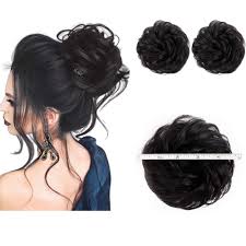 Do you have short hair and are struggling to pull it into a bun? Akashkrishna 2pcs Messy Bun Hair Piece Hair Scrunchies Buns Hair Pieces For Women Curly Wavy Black Bun Elegant Chignons Black Amazon In Beauty