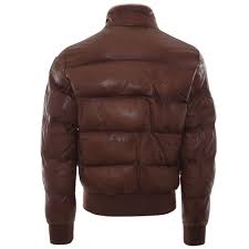 Parajumpers Alf Leather Jacket - Brown