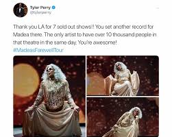 Filmed version of tyler perry final stage tour production of 'madea's farewell play'. Tyler Perry Madea S Farewell Tour Set Record