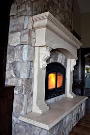 Custom Cast Stone Concrete Fireplace