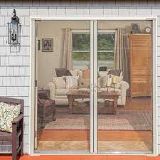 Larson Brisa White Retractable Screen Door 96 Double