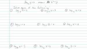 Solving Simple Logarithmic Equations