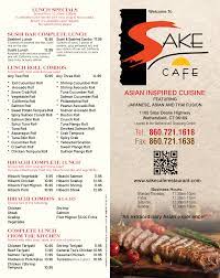 menu sake cafe