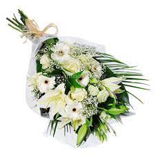 flower bouquet in white shade for