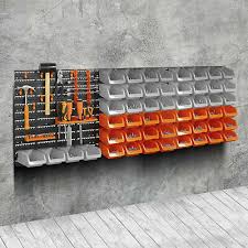 65x wall mounted tool storage bin boxes