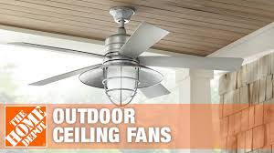 A licensed electrician can handle the job safely and will be sure to verify the power supply, switch, and supports are appropriate for your new ceiling fan. Outdoor Ceiling Fans The Home Depot Youtube