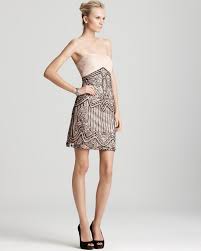 Sue Wong Dress Embroidered And Beaded Strapless Dress