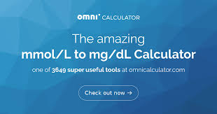 mmol l to mg dl calculator